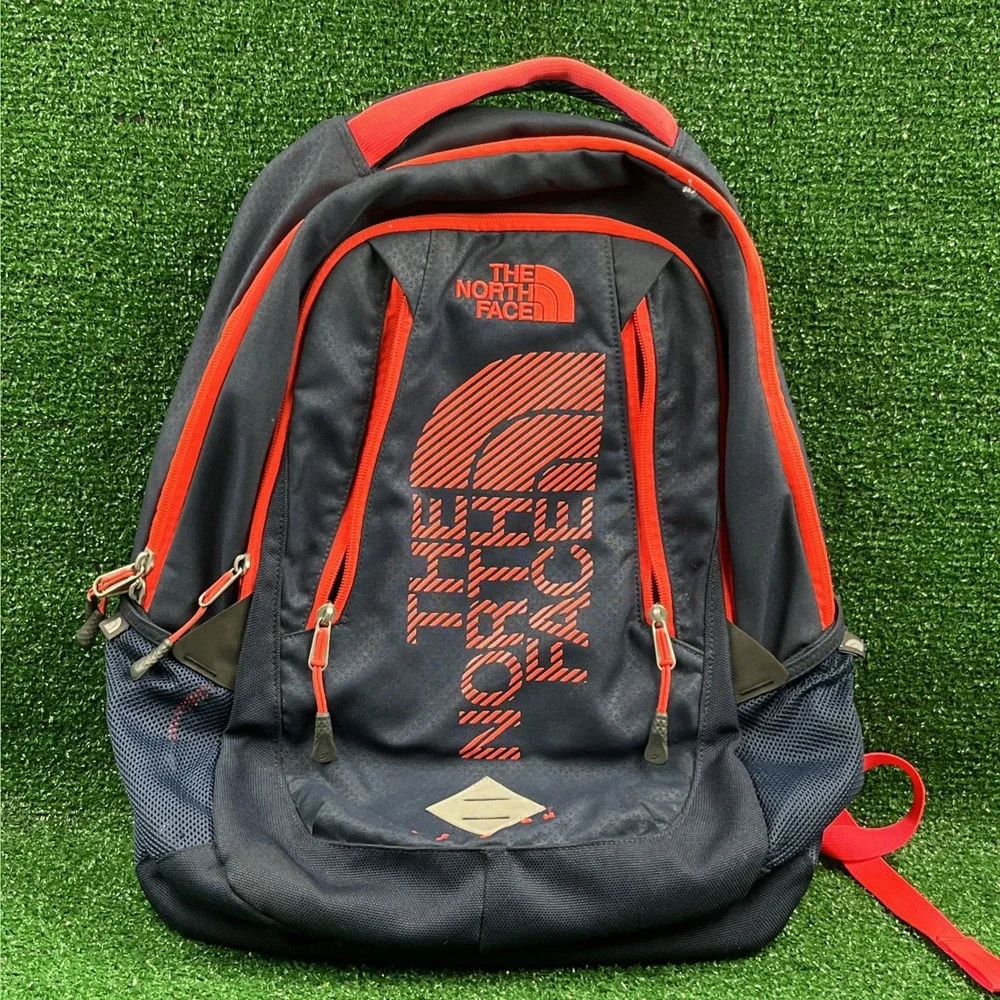 The North Face Blue And Pink Backpack With‎ Padding For Laptop Large